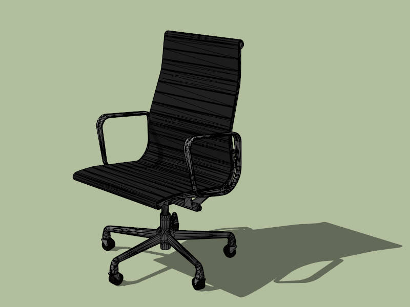 Swivel Office Desk Chair sketchup model preview - SketchupBox