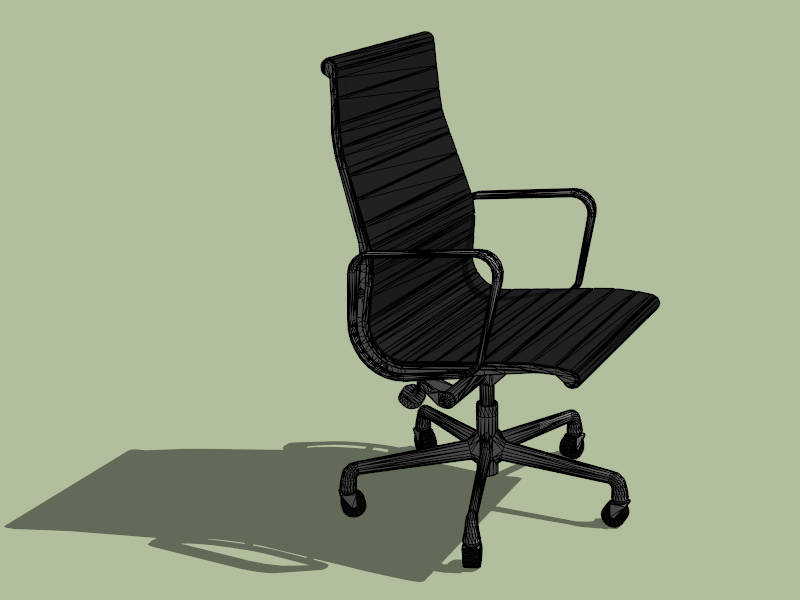 Swivel Office Desk Chair sketchup model preview - SketchupBox