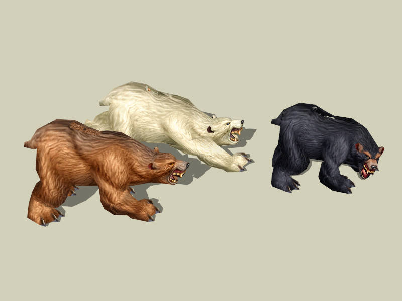 Bears Collection sketchup model preview - SketchupBox