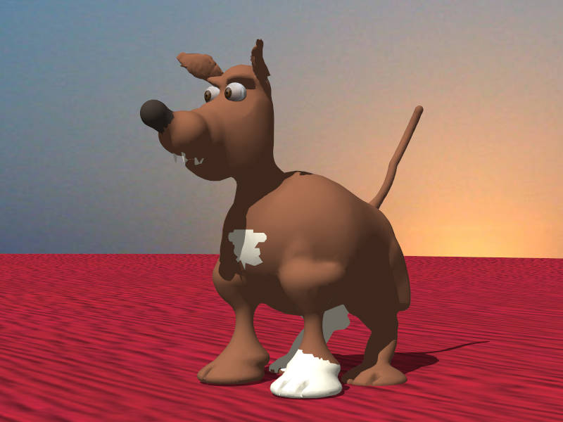 Angry Dog Cartoon sketchup model preview - SketchupBox