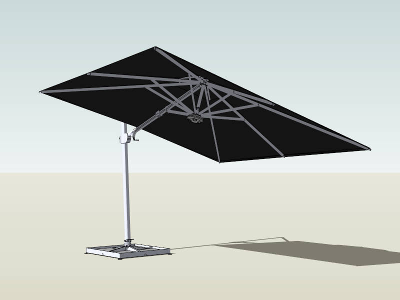 Square Patio Umbrella sketchup model preview - SketchupBox