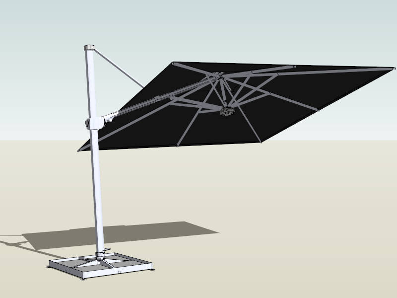 Square Patio Umbrella sketchup model preview - SketchupBox