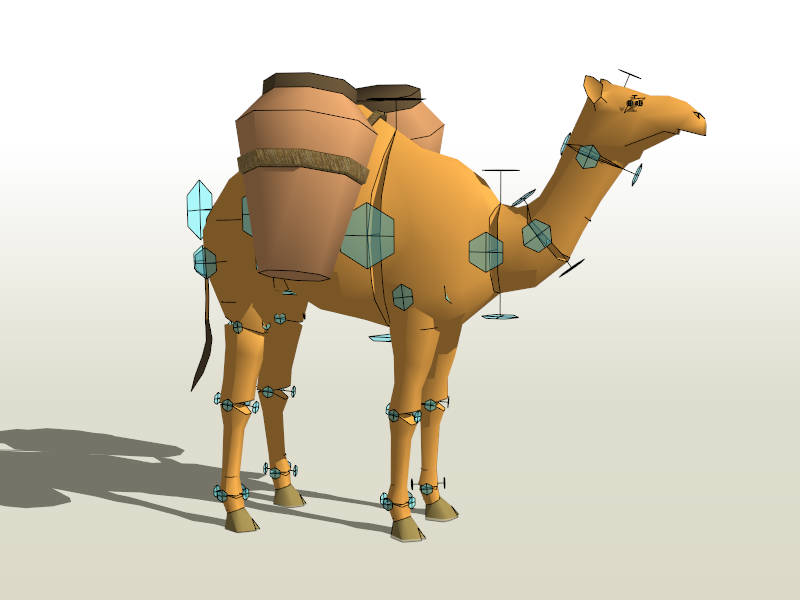 Camel Carrying Cargo sketchup model preview - SketchupBox
