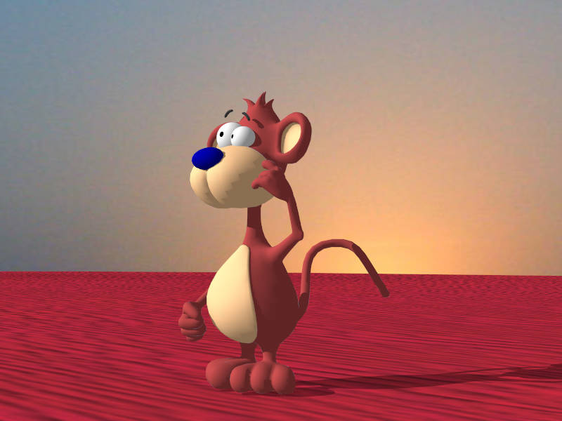 Cute Cartoon Monkey sketchup model preview - SketchupBox