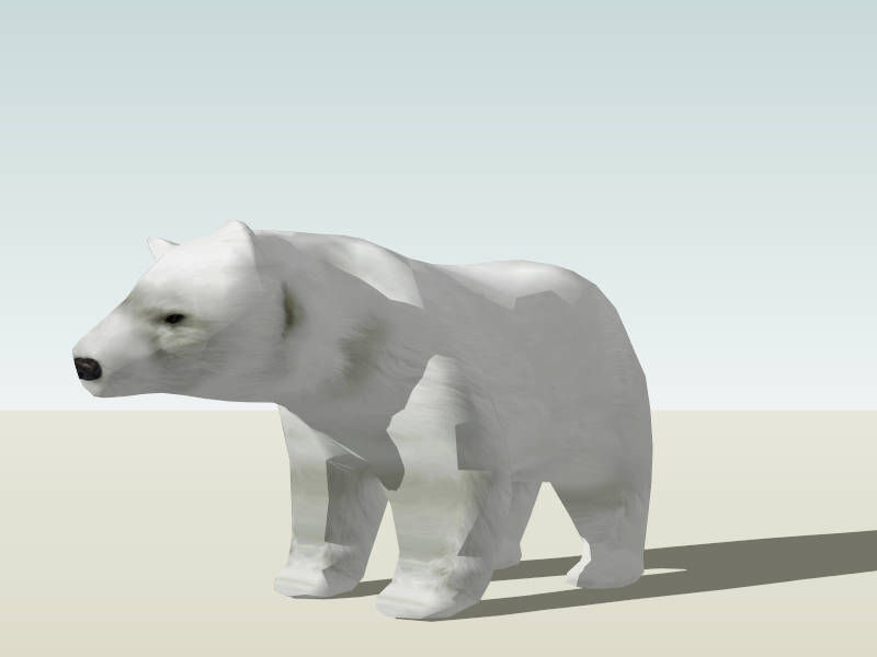 Polar Bear sketchup model preview - SketchupBox