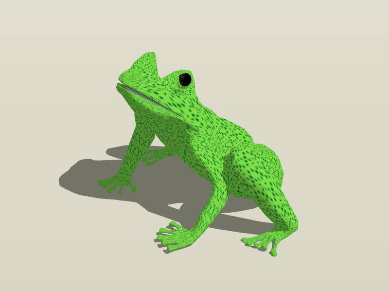 Green Tree Frog sketchup model preview - SketchupBox