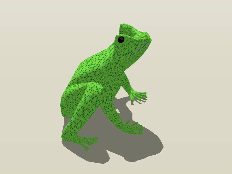 Green Tree Frog sketchup model preview - SketchupBox