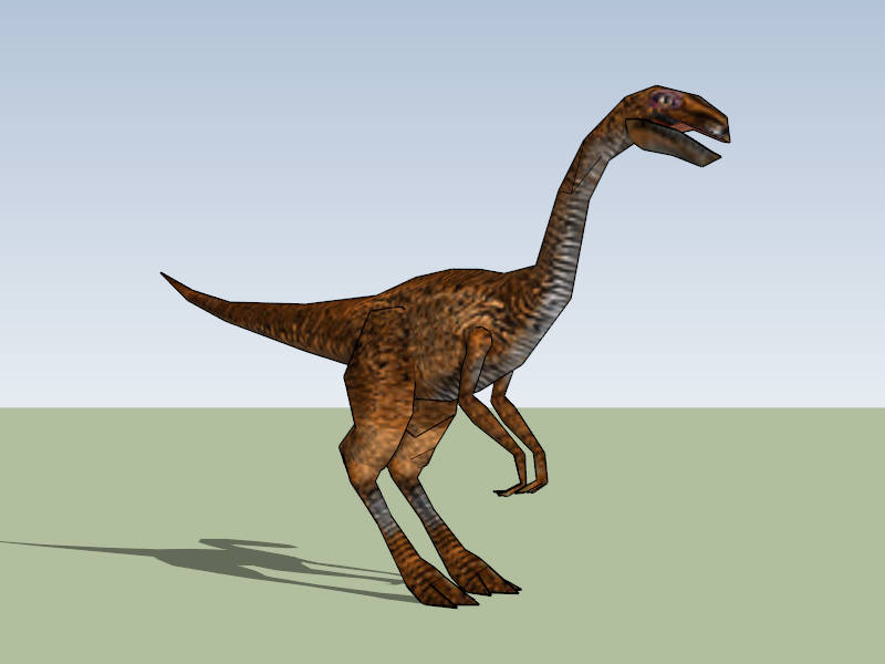 Raptor Dinosaur sketchup model preview - SketchupBox