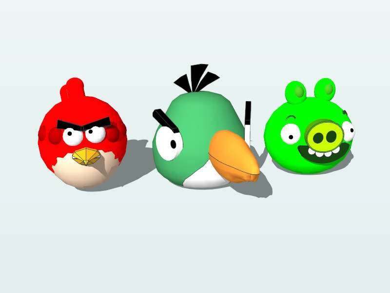 Angry Birds sketchup model preview - SketchupBox