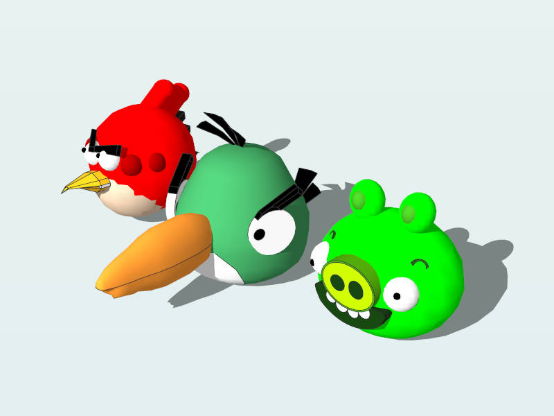 Angry Birds sketchup model preview - SketchupBox