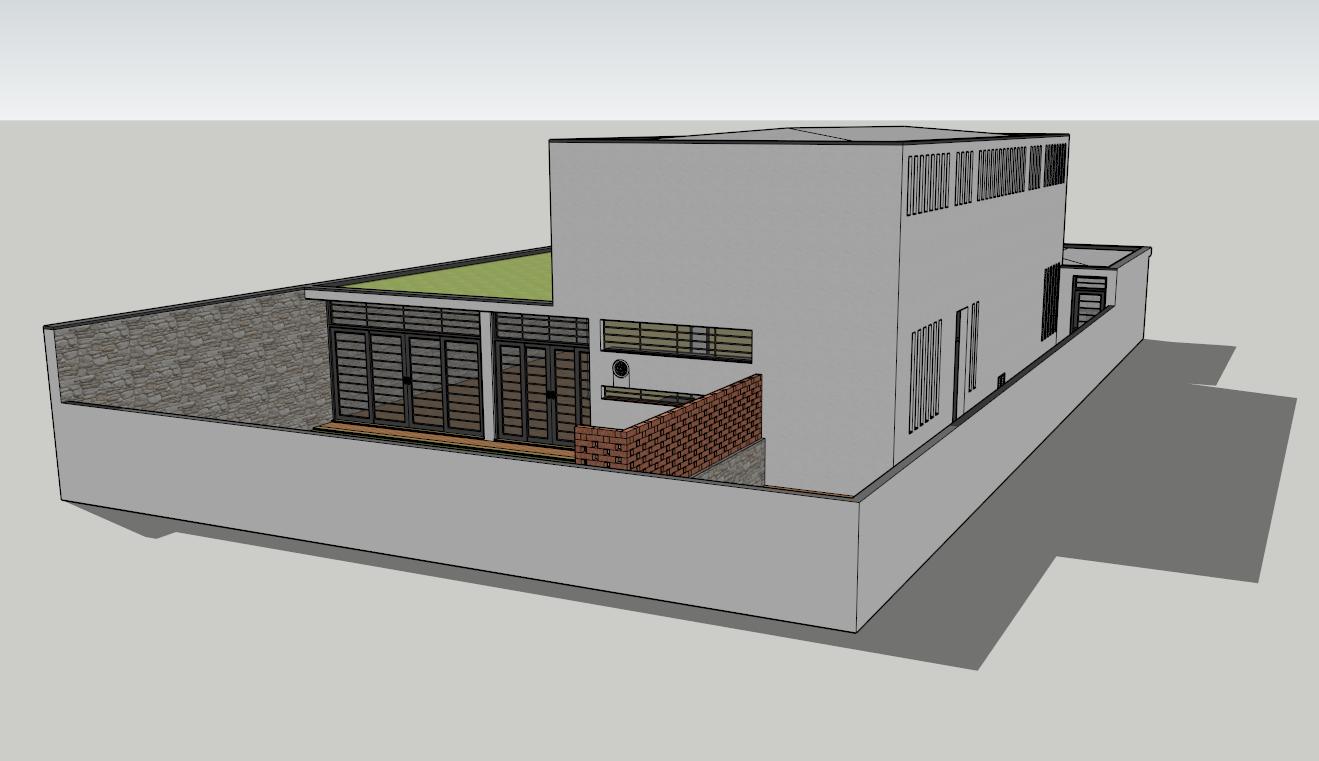 Modern Two Story House Design sketchup model preview - SketchupBox