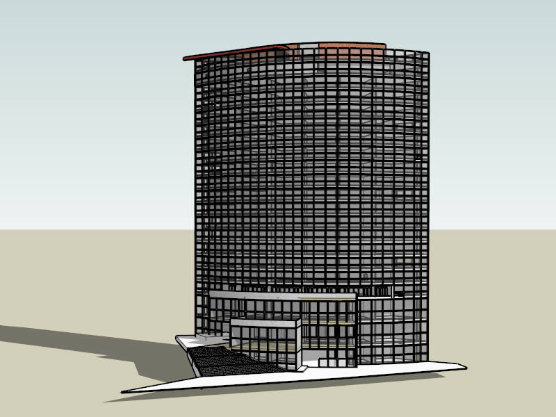 High-rise Office Building sketchup model preview - SketchupBox