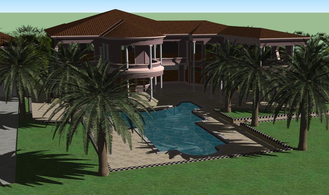 Tuscan Style Villa sketchup model preview - SketchupBox