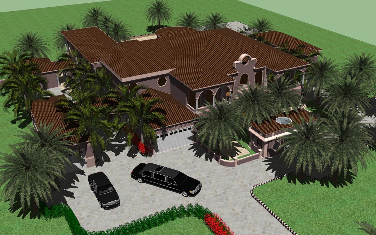 Tuscan Style Villa sketchup model preview - SketchupBox