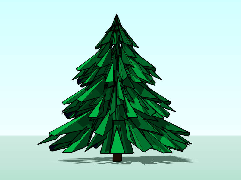 Evergreen Spruce Tree sketchup model preview - SketchupBox