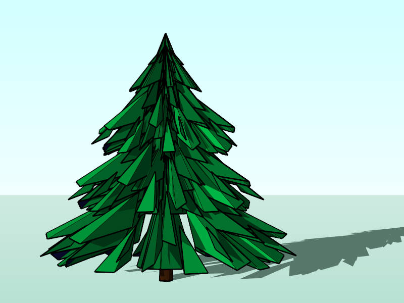 Evergreen Spruce Tree sketchup model preview - SketchupBox