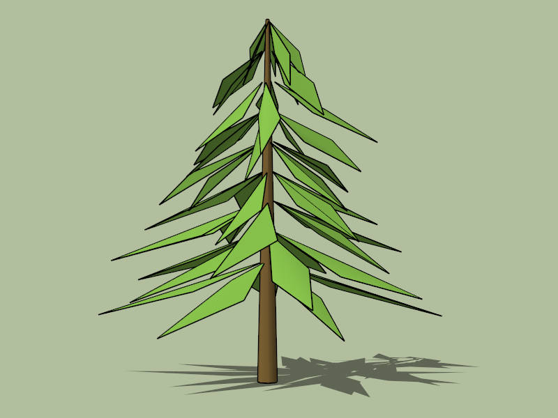 Evergreen Pine Tree sketchup model preview - SketchupBox