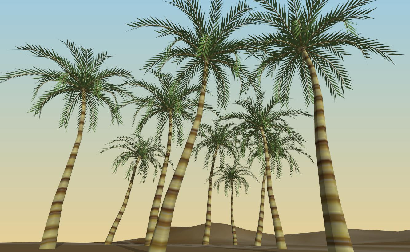 Coconut Palm Trees sketchup model preview - SketchupBox