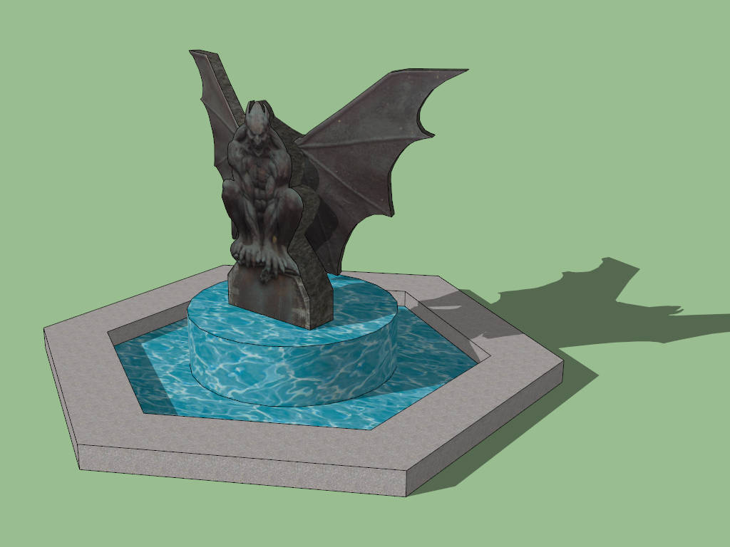 Demon Fountain sketchup model preview - SketchupBox