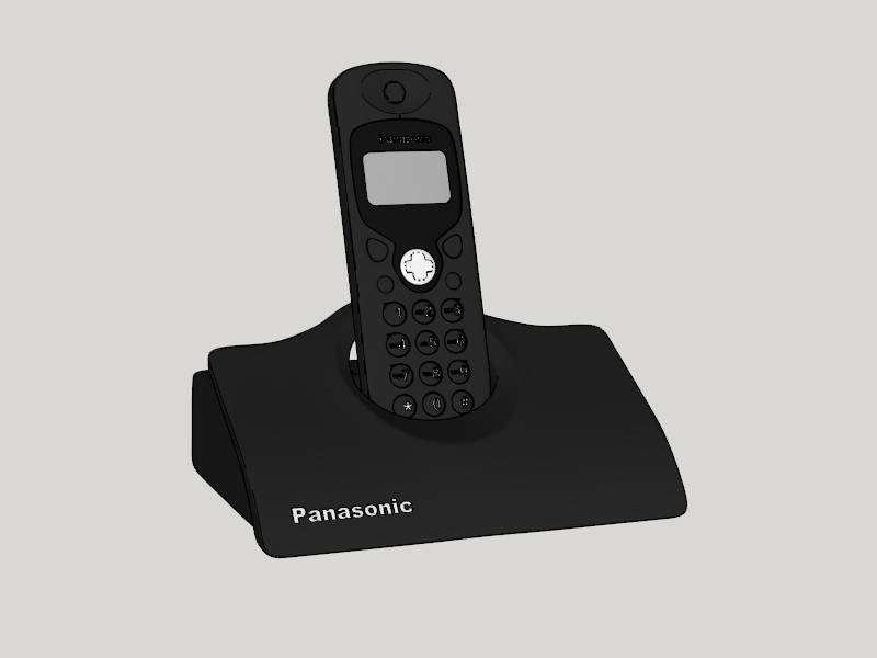 Panasonic Cordless Telephone sketchup model preview - SketchupBox