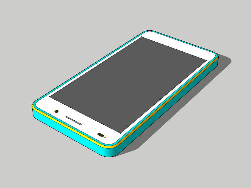 Mobile Smartphone sketchup model preview - SketchupBox