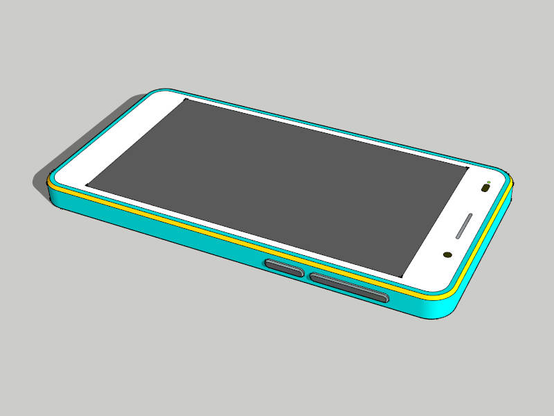 Mobile Smartphone sketchup model preview - SketchupBox