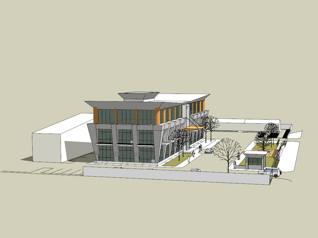 Small Office Building Designs sketchup model preview - SketchupBox