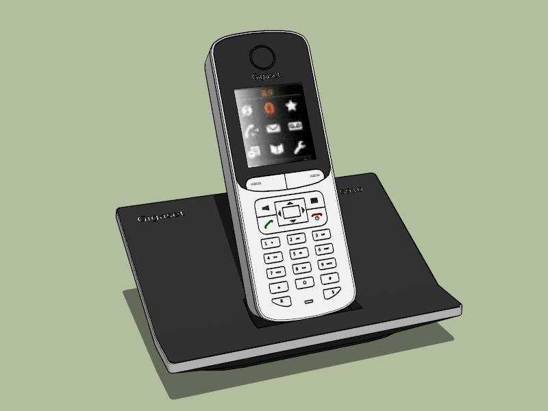 Gigaset Cordless Phone sketchup model preview - SketchupBox
