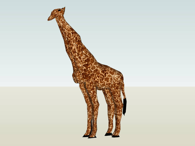 Giraffe Animal sketchup model preview - SketchupBox