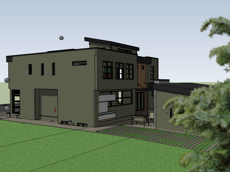 Traditional Family House Plan sketchup model preview - SketchupBox