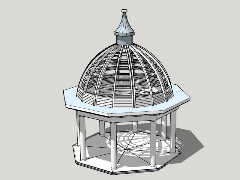 Open Roof Pavilion sketchup model preview - SketchupBox
