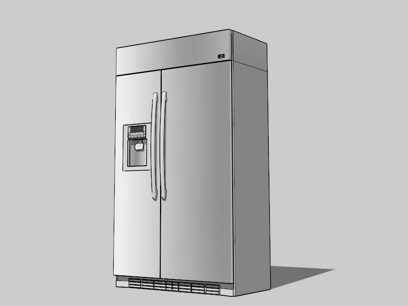 Side by Side Refrigerator Freezer sketchup model preview - SketchupBox
