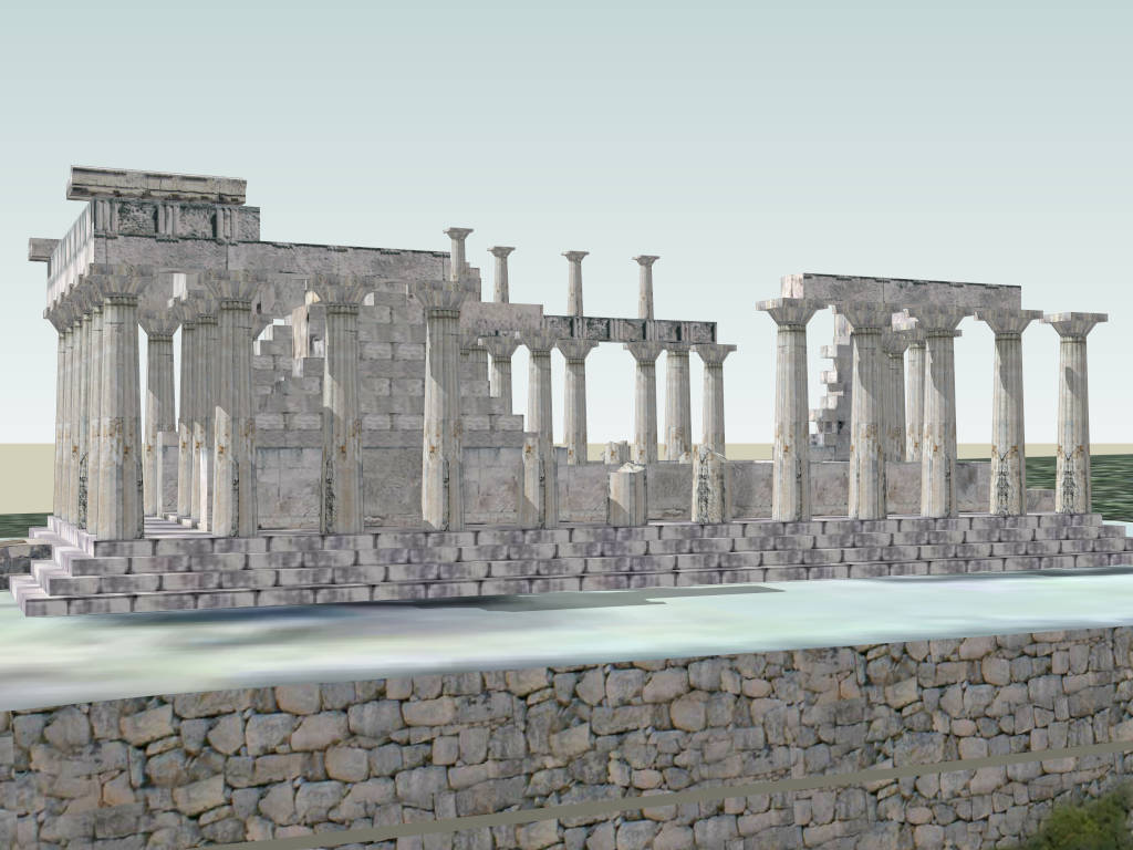 Parthenon in Athens sketchup model preview - SketchupBox