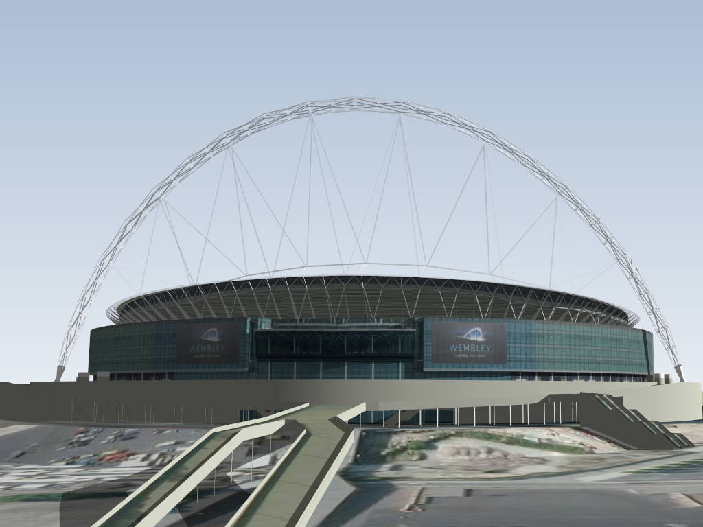 Wembley Stadium sketchup model preview - SketchupBox