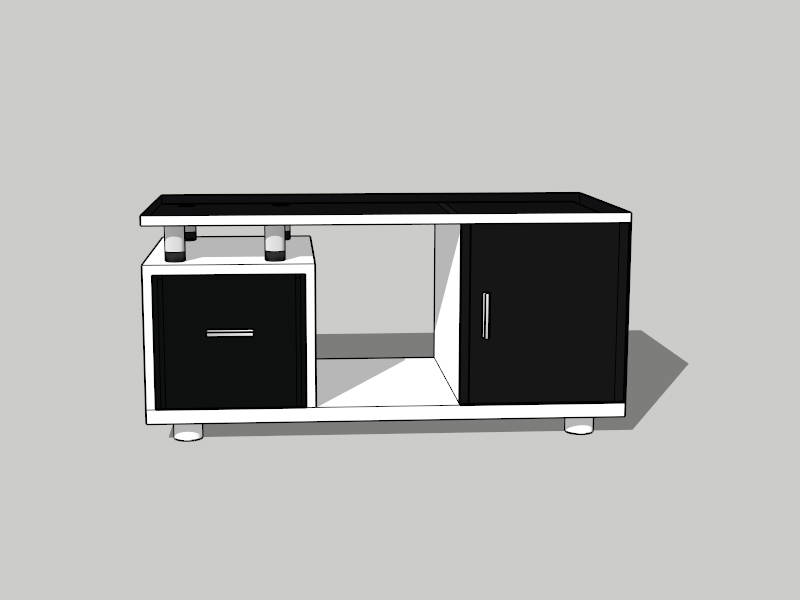 Small TV Stand with Storage sketchup model preview - SketchupBox