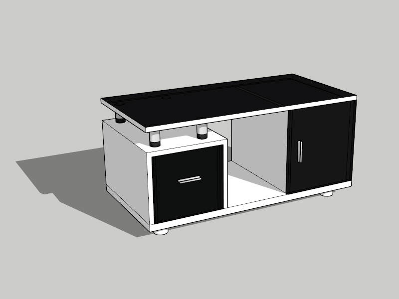 Small TV Stand with Storage sketchup model preview - SketchupBox