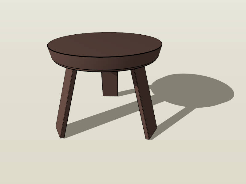 Contemporary Small End Table sketchup model preview - SketchupBox