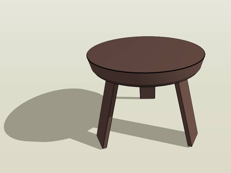 Contemporary Small End Table sketchup model preview - SketchupBox