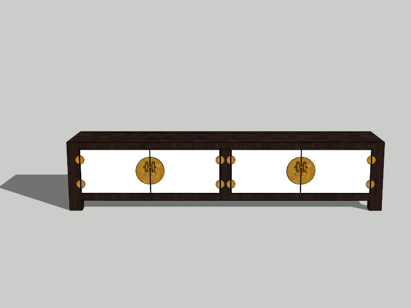 Chinese Style TV Cabinet sketchup model preview - SketchupBox