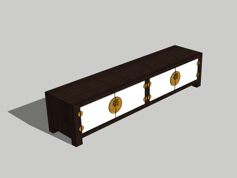 Chinese Style TV Cabinet sketchup model preview - SketchupBox