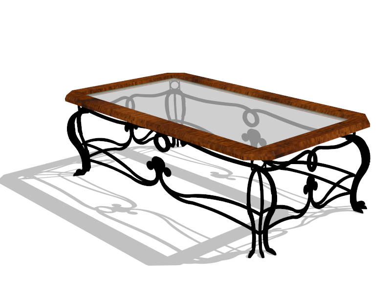 Wrought Iron Coffee Table sketchup model preview - SketchupBox