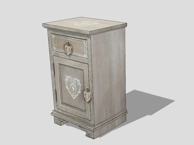 French Country Nightstand sketchup model preview - SketchupBox