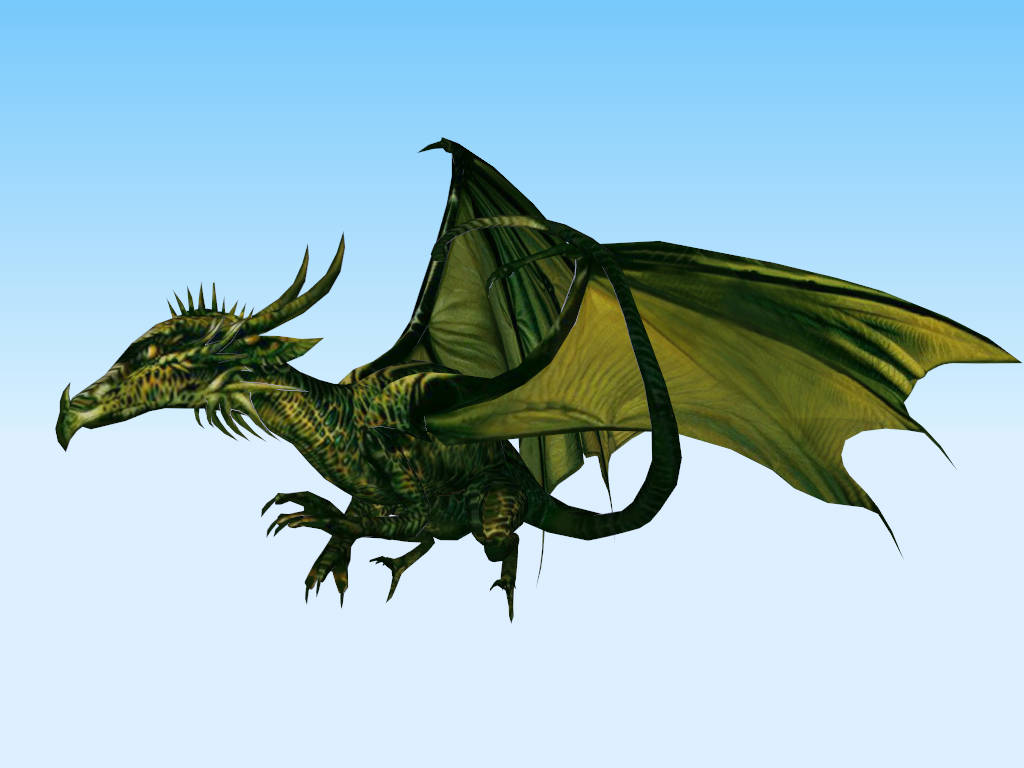 Flying Green Dragon sketchup model preview - SketchupBox