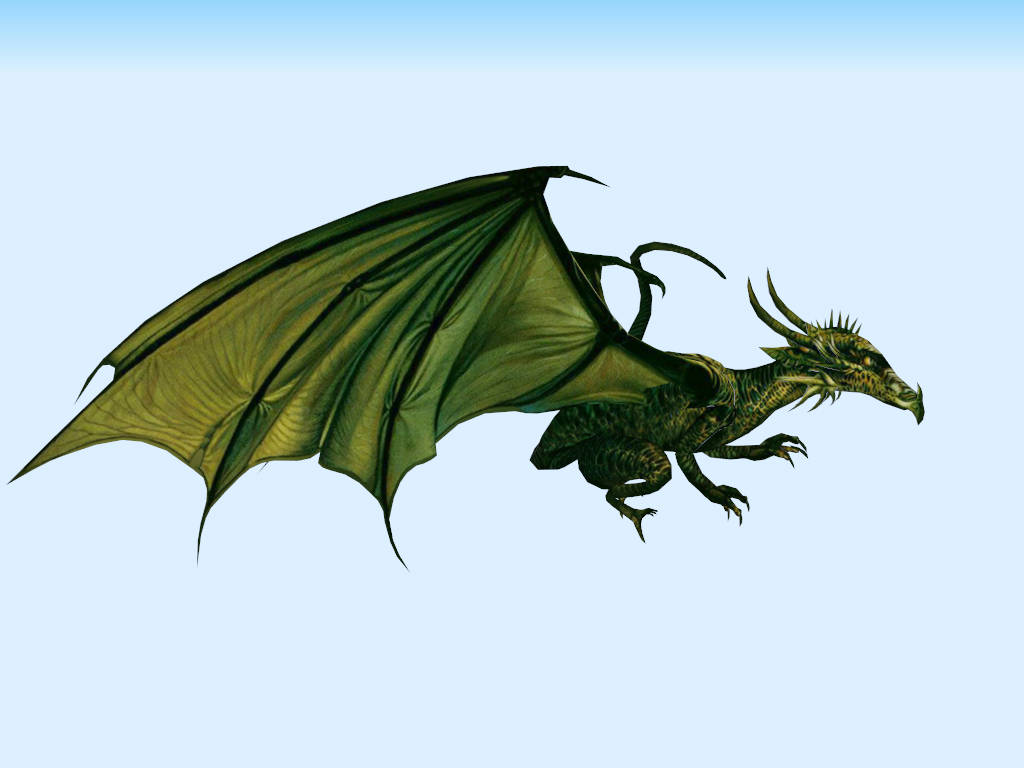 Flying Green Dragon sketchup model preview - SketchupBox