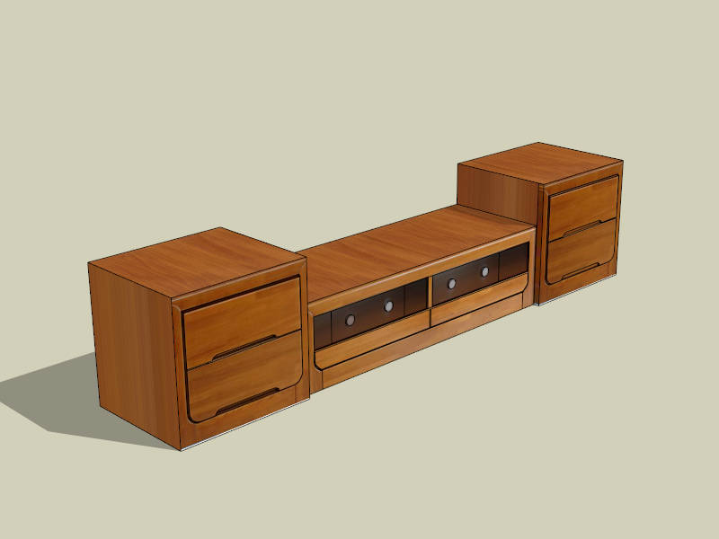 Low Profile TV Stand sketchup model preview - SketchupBox