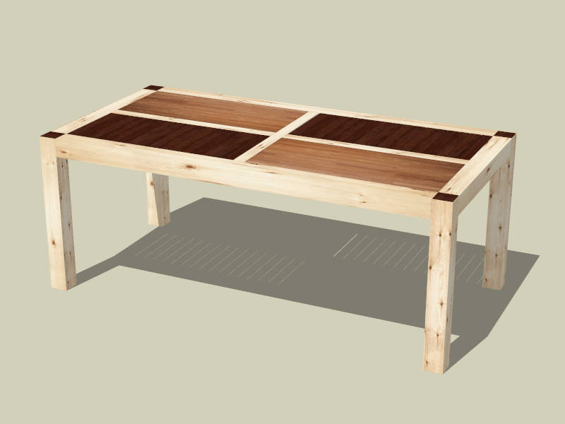 Country Style Coffee Table sketchup model preview - SketchupBox
