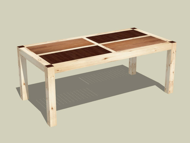 Country Style Coffee Table sketchup model preview - SketchupBox