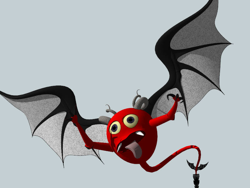 Small Devil with Wings sketchup model preview - SketchupBox