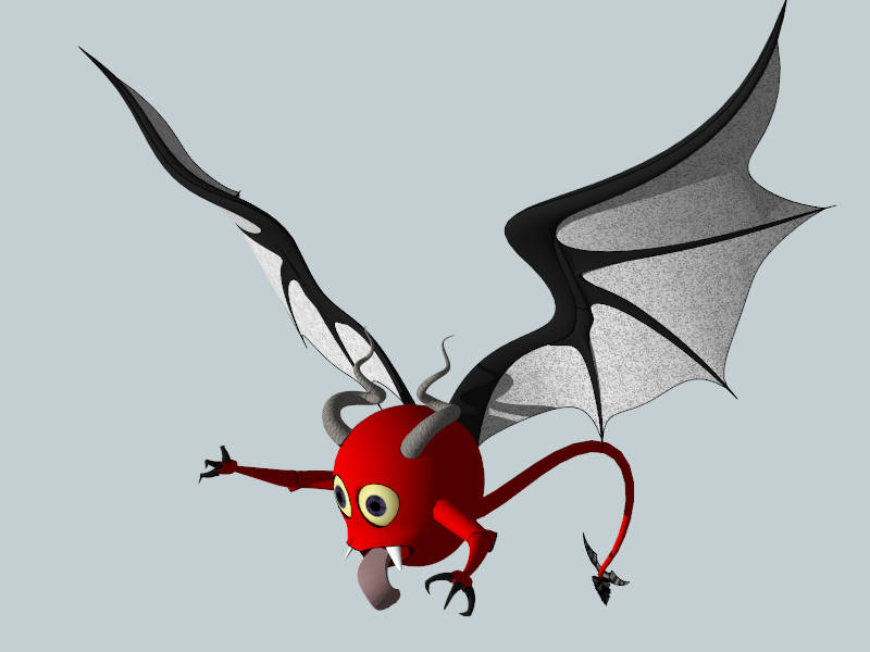 Small Devil with Wings sketchup model preview - SketchupBox