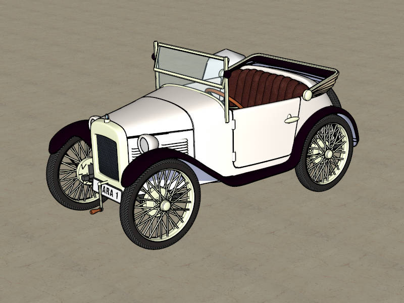 Old Vintage Car sketchup model preview - SketchupBox